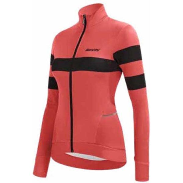 Santini Coral Bengal Thermal Lange Mouwen Fietsshirt Oranje XS Vrouw