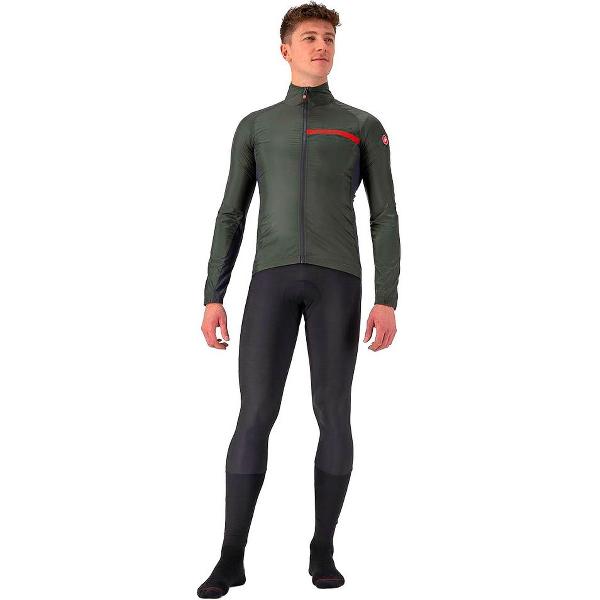 Castelli SQUADRA STRETCH fietsjas MILITARY GREEN/DARK GRAY - Mannen - maat S