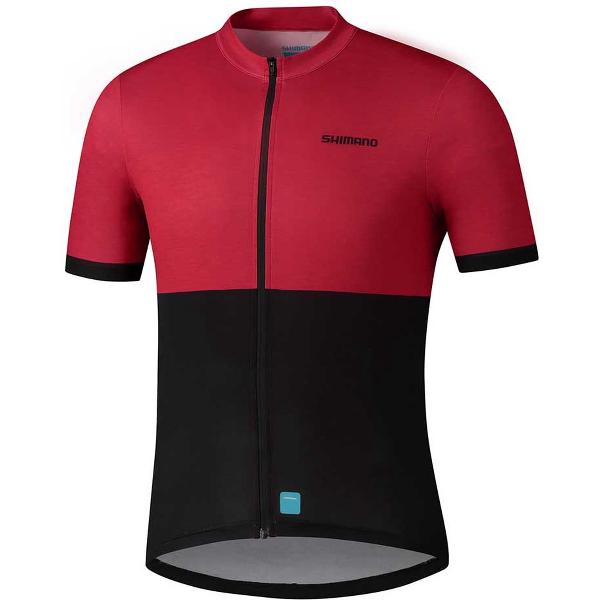 Shimano Element Jersey Met Korte Mouwen Rood S Man