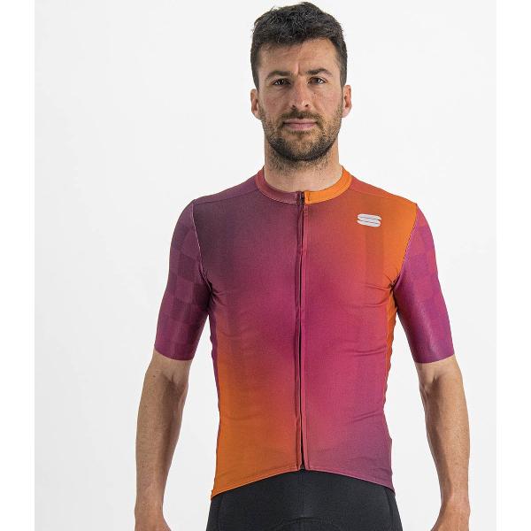 Sportful ROCKET Fietsshirt Cyclamen Carrot Prune - Mannen - maat XXL