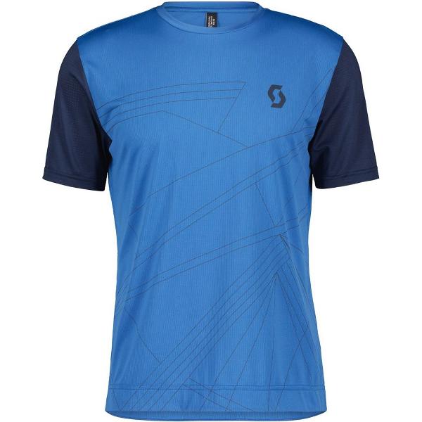 Scott Trail Flow Korte Mouwen Fietsshirt Blauw XL Man