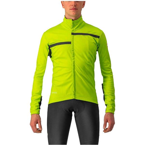 Castelli TRANSITION 2 fietsjas ELECTRIC LIME/DARK GRAY-BLACK - Mannen - maat S