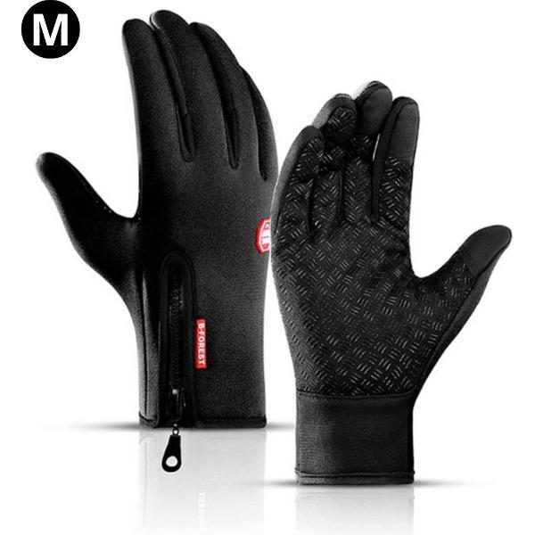 Bovista Handschoenen - Touchscreen Handschoenen - Fietshandschoenen - Winter - Heren - Wielrenhandschoenen - Zwart - Maat M