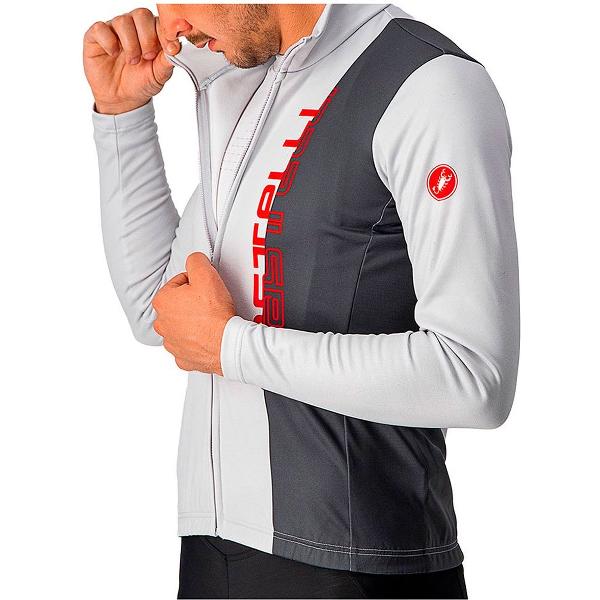 Castelli Traguardo Fz Jersey Met Lange Mouwen Wit L Man