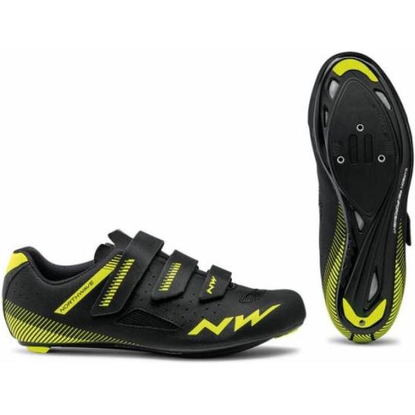 Northwave Core Racefiets Schoenen Zwart Geel Maat 45