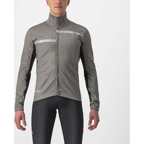 Castelli TRANSITION 2 fietsjas NICKEL GRAY/DARK GRAY-SILVER R - Mannen - maat M