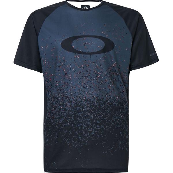 Oakley Mountainbike Ss Tech Tee - Grey Pixel Print Large