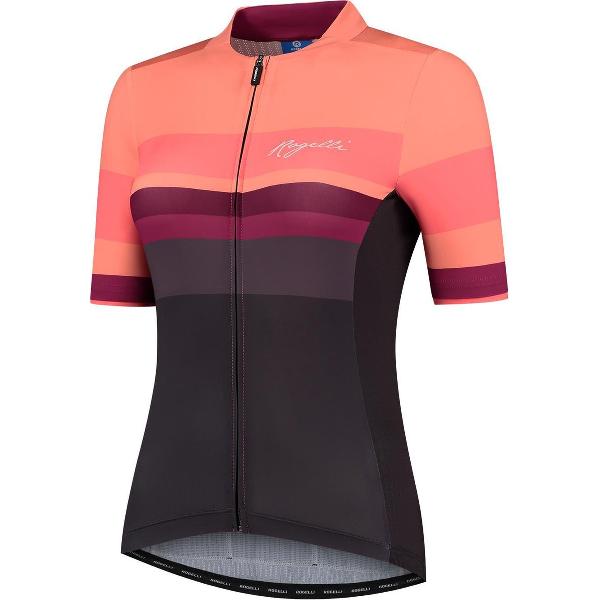 Rogelli Calm Fietsshirt - Korte Mouwen - Dames - Grijs, Coral - Maat M