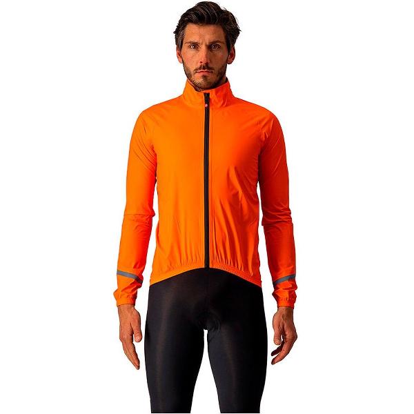 Castelli EMERGENCY 2 RAIN fietsjas Brilliant Orange - Mannen - maat S