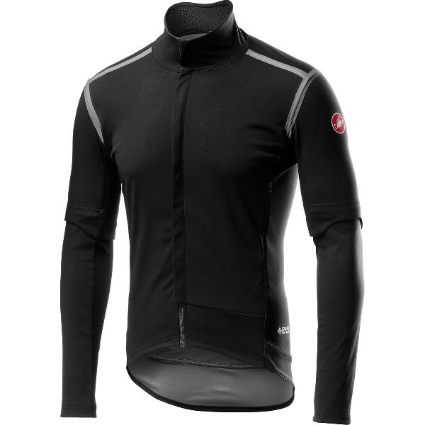 Castelli Fietsjack lange afritsbare mouwen sterk waterafstotend voor Heren Zwart / CA Perfetto Ros Convertible Jacket Light Black M