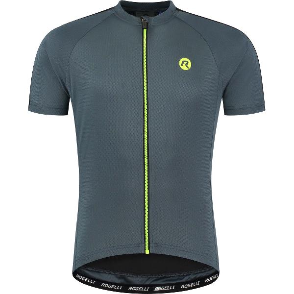 Rogelli Explore Fietsshirt - Korte Mouwen - Heren - Grijs, Zwart, Fluor - Maat XL