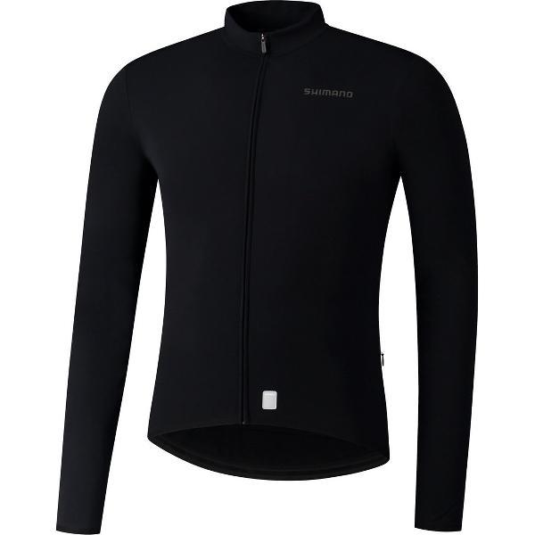 Shimano Vertex Thermal Fietsshirt Lange Mouwen Heren Zwart-XXL