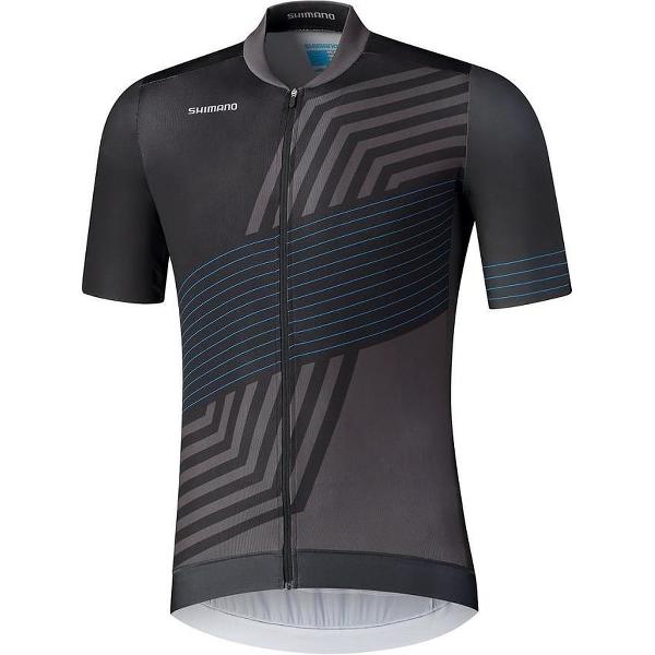 Shimano Kita Fietsshirt MTB Korte Mouwen Zwart Blauw Heren-M