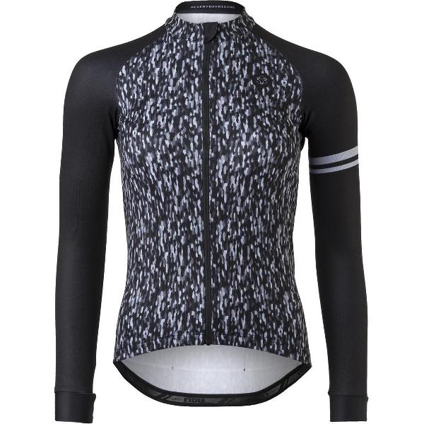 AGU Melange Fietsshirt Lange Mouwen Essential Dames - Zwart - S