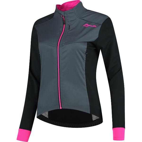 Rogelli Contenta Fietsjack Winter - Dames - Grijs, Zwart, Roze - Maat XL