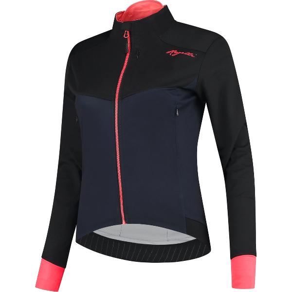 Rogelli Contenta Fietsjack Winter - Dames - Blauw, Zwart, Coral - Maat M