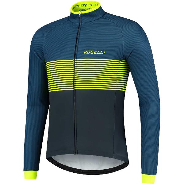 Rogelli Boost Winterjack - Heren Fietsjack - Winterjack - Blauw/Fluor - Maat S