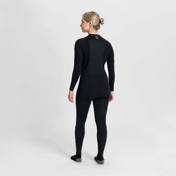 Rogelli Essential Bibtight - Lange Fietsbroek Dames - Zwart - Maat XL