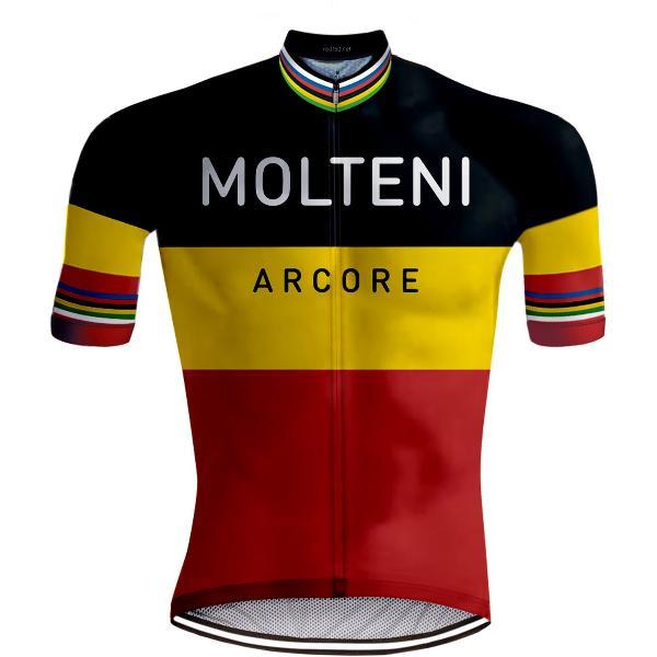 Retro Wielershirt Belgische Kampioenstrui Molteni - REDTED - XS