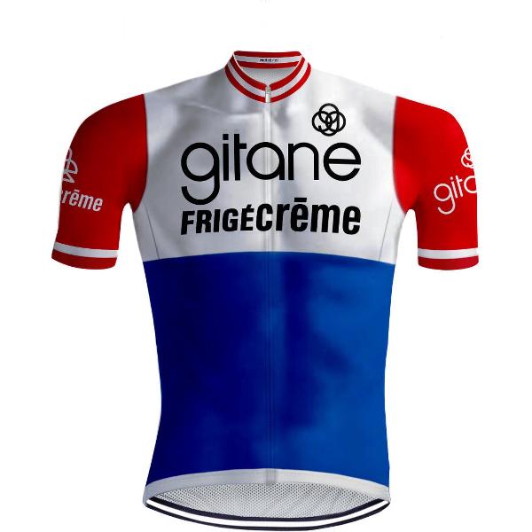 Retro Wielershirt Gitane FrigeCreme - REDTED - L