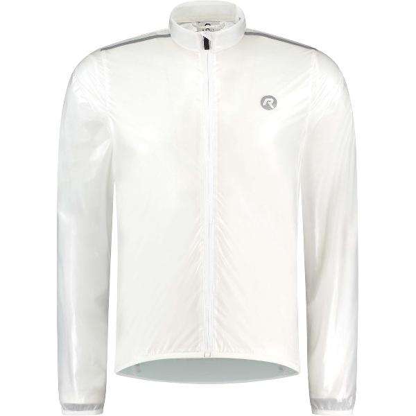 Rogelli Emergency Regenjas - Fietsregenjack - Heren - Wit - Maat 2XL