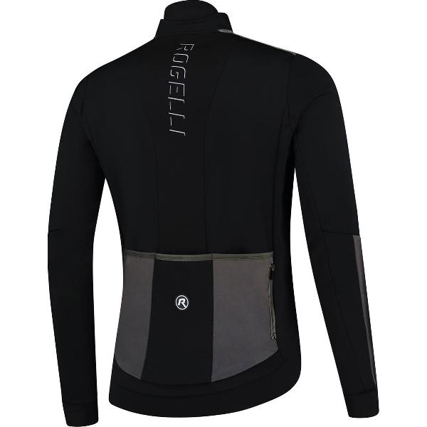 Rogelli HI VIS Winterjack - Heren - Fietsjack - Zwart/Reflectie - Maat L