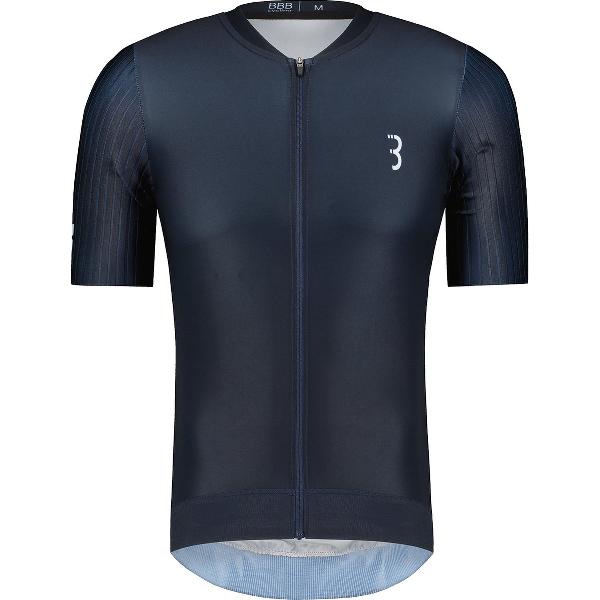 BBB Cycling AeroTech Fietsshirt Heren - Korte Mouwen - Aerodynamisch Wielrenshirt - Donker Blauw - Maat XXXL - BBW-406