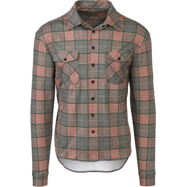 Flannel Fietsshirt Lange Mouwen Venture Heren - Grijs - XXL