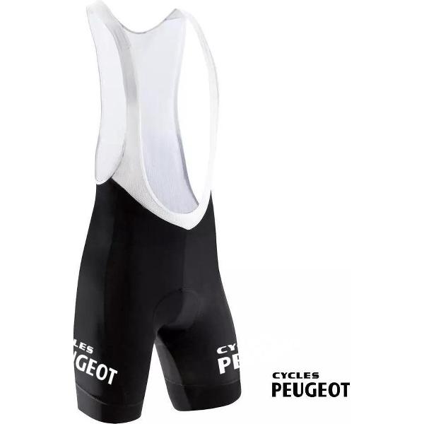 Retro Wielerbroek Peugeot - REDTED - Zwart (XXL)