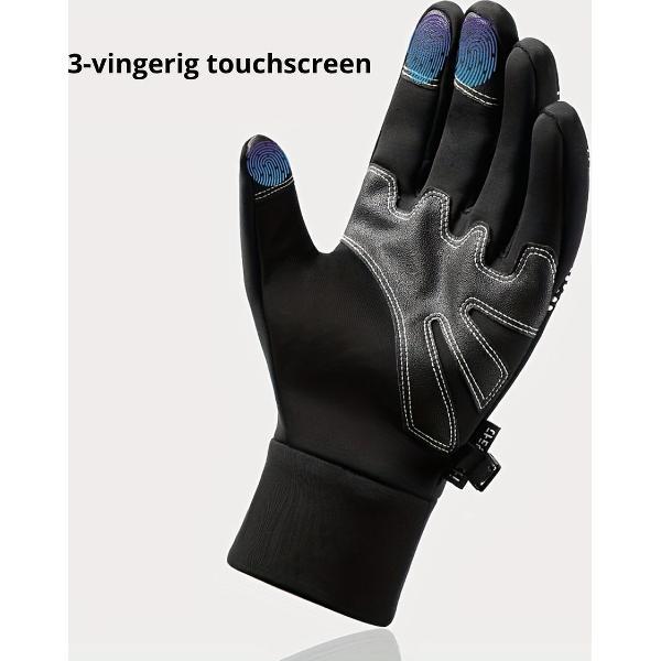 Bovista Winterhandschoen - Handschoenen - Touchscreen Handschoenen - Wielrenhandschoenen - Fietshandschoenen - Winter - Zwart - Maat XL