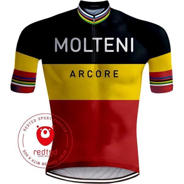 Retro Wielershirt Belgische Kampioenstrui Molteni - REDTED (S)