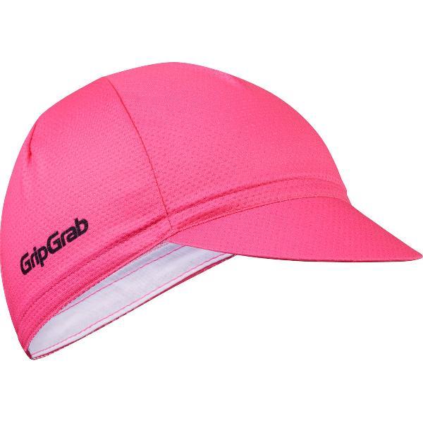 GripGrab - Lightweight Zomer Fietspet Mesh Cycling Cap Retro Fietsmuts - Roze Hi-Vis - Unisex - Maat M/L