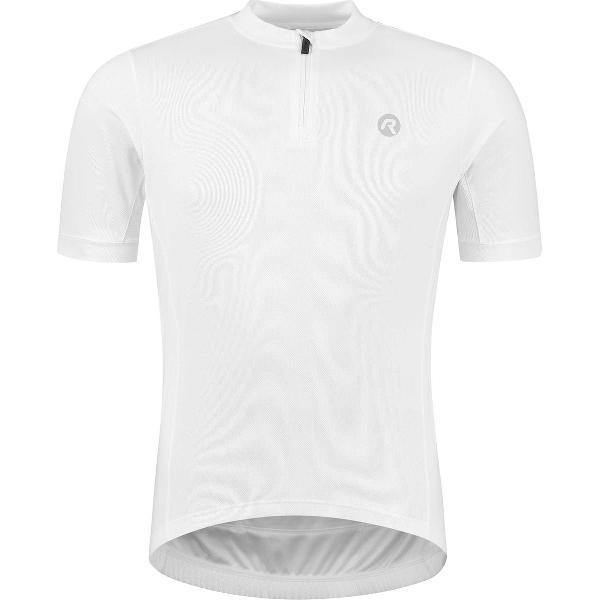 Rogelli Core Fietsshirt Heren - Korte Mouwen - Wielrenshirt - Wit - Maat 3XL