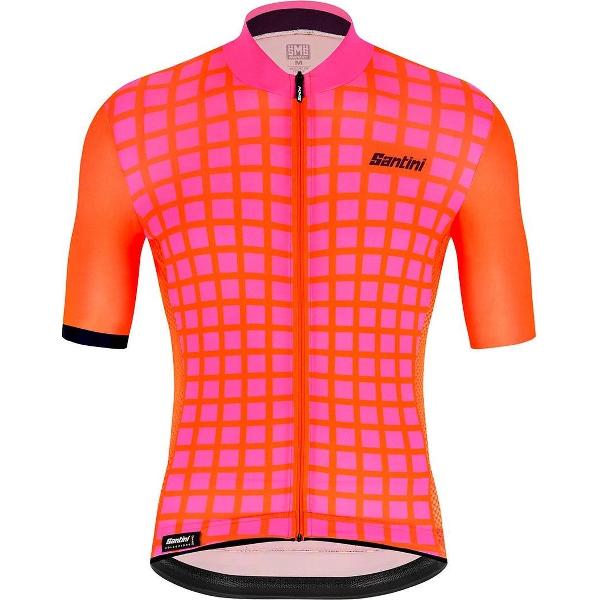 Santini Fietsshirt Korte Mouwen Zomer Heren Oranje - Mito Grido SS Jersey - L