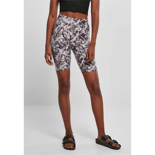 Urban Classics - Soft AOP blackfading Korte cycle broek - XS - Zwart