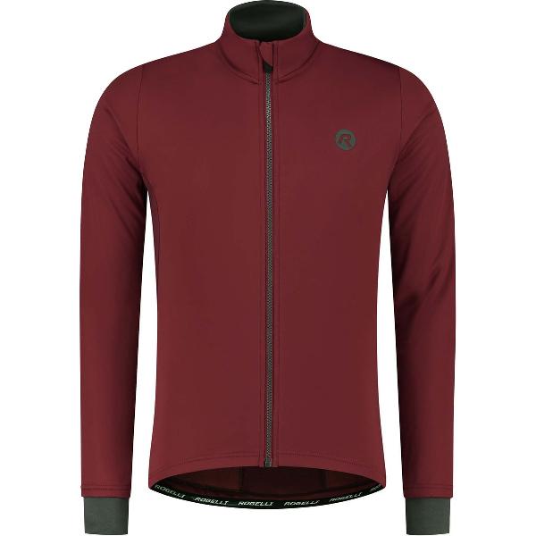 Rogelli Essential Fietsjack - Heren - Winterjack - Bordeaux - Maat 2XL