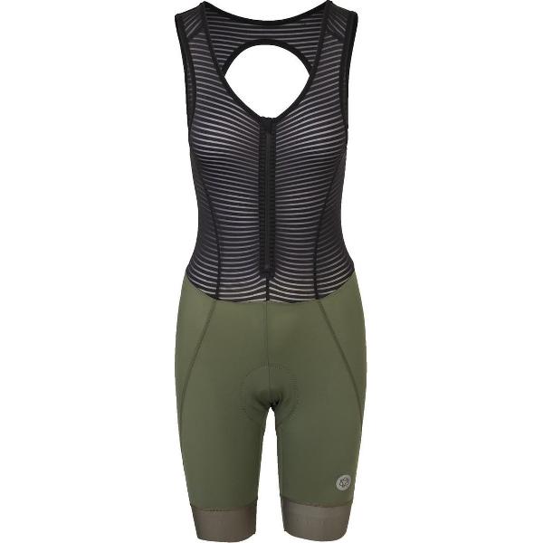 AGU Prime Fietsbroek met Zeem II Essential Dames - Groen - XL - Met Bretels