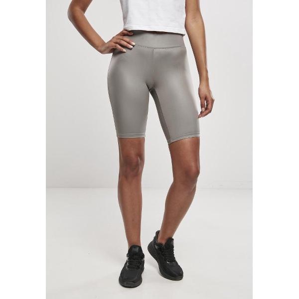 Urban Classics - Imitation Leather Korte cycle broek - M - Grijs