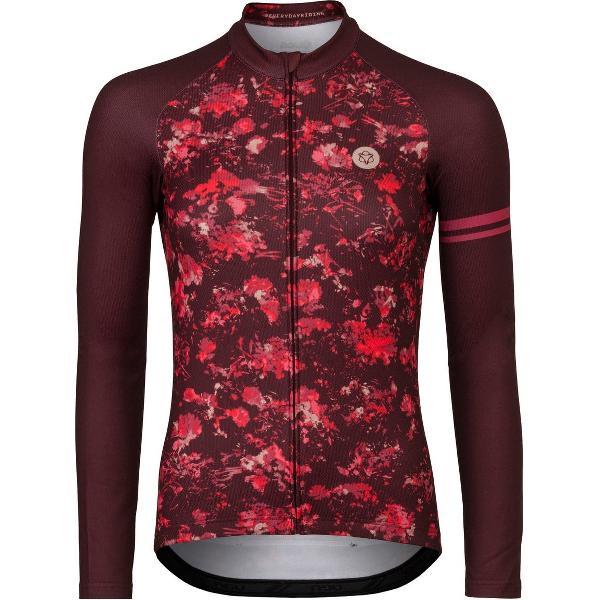 AGU Abstract Flower Fietsshirt Lange Mouwen Essential Dames - Red - XXL