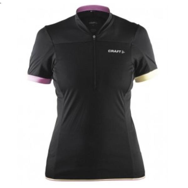 Craft Motion Jersey Women - L, Black/Pop/Shine