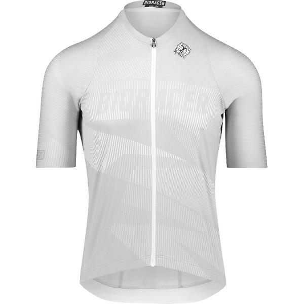 BIORACER Fietsshirt Heren Korte Mouw - New! Zomercollectie 2024 - Model 'Icon' - Grijs - Maat M - Fietskleding Heren