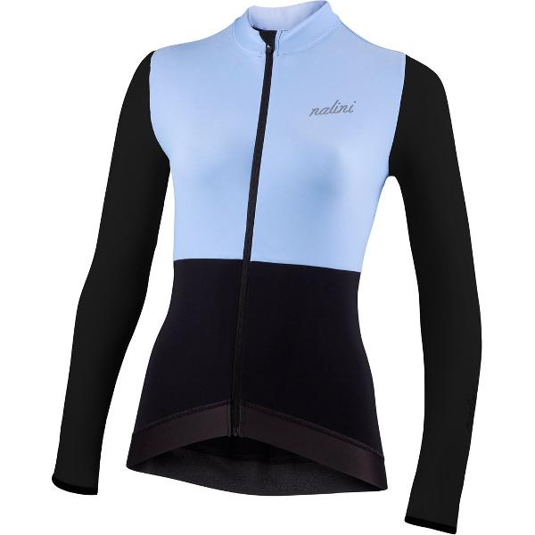 Nalini - Dames - Fietsshirt - Lange Mouwen - Wielrenshirt - Zwart - Blauw - WARM WRAP LADY JERSEY - M