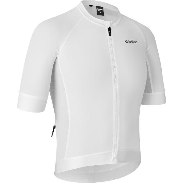 GripGrab - PACR Fietsshirt Korte Mouwen Zomer Wielrenshirt Cycling Jersey - Wit - Heren - Maat XXL