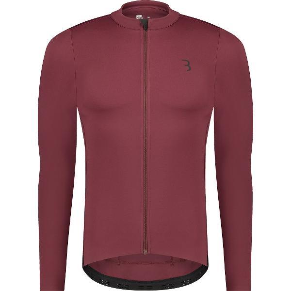 BBB Cycling Essence LS Fietsshirt Heren Lange Mouwen - Allround Wielershirt – Wielrenshirt Heren – Rood – Maat S – BBW-420