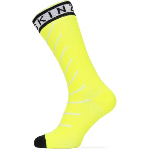 Sealskinz Scoulton waterdichte sokken Neon Yellow/Black/White - Unisex - maat L