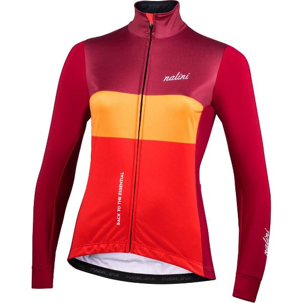 Nalini - Dames - Fietsjack winter - Warm Wielrenjack - Bordeaux - Oranje - NEW ASFALTO LADY JKT (CMP) - XS