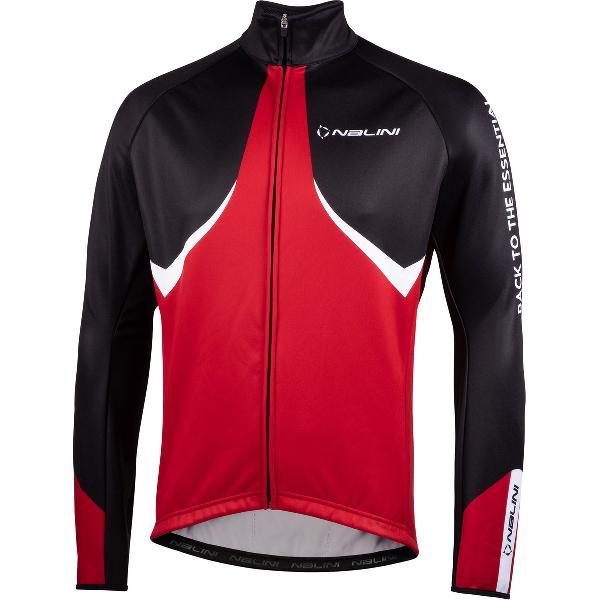 Nalini - Heren - Fietsjack winter - Warm Wielrenjack - Zwart - Rood - CYGNUSJKT - M