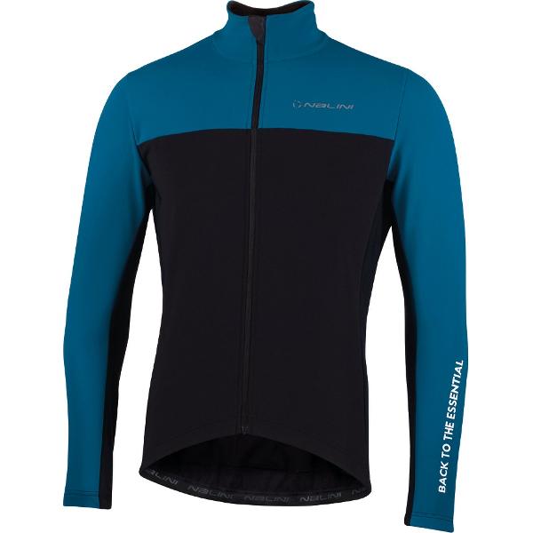 Nalini - Heren - Fietsjack winter - Winddicht Warm Wielrenjack - Blauw - Zwart - NEW ROAD JKT - XS