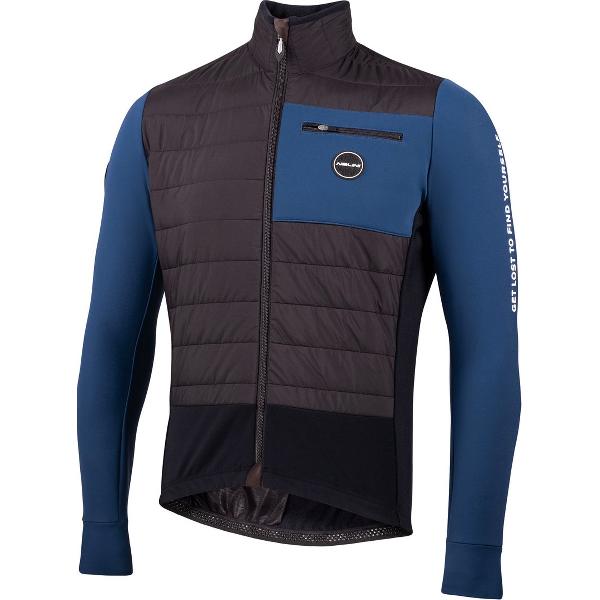 Nalini - Heren - Fietsjack winter - Warm Wielrenjack - Blauw - Zwart - FREEDOM JKT - 4XL