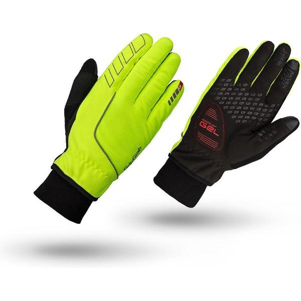 GripGrab - Windster Hi-Vis Windproof Winter Glove - Geel Hi-Vis - Unisex - Maat XS